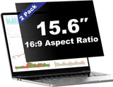 Pozlle [2 Pack 15.6 Inch Laptop Privacy Screen Shield for 16:9 Widescreen Laptop Monitor - Anti-Glare Blue Light Privacy Filters and Anti Spy Privacy Screen Protector Film