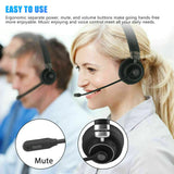 Wireless Headset Truck Driver Noise Cancelling Over-Head Bluetooth Headphones US