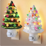 American Standard Plug Ceramic Christmas Tree Night Lamp